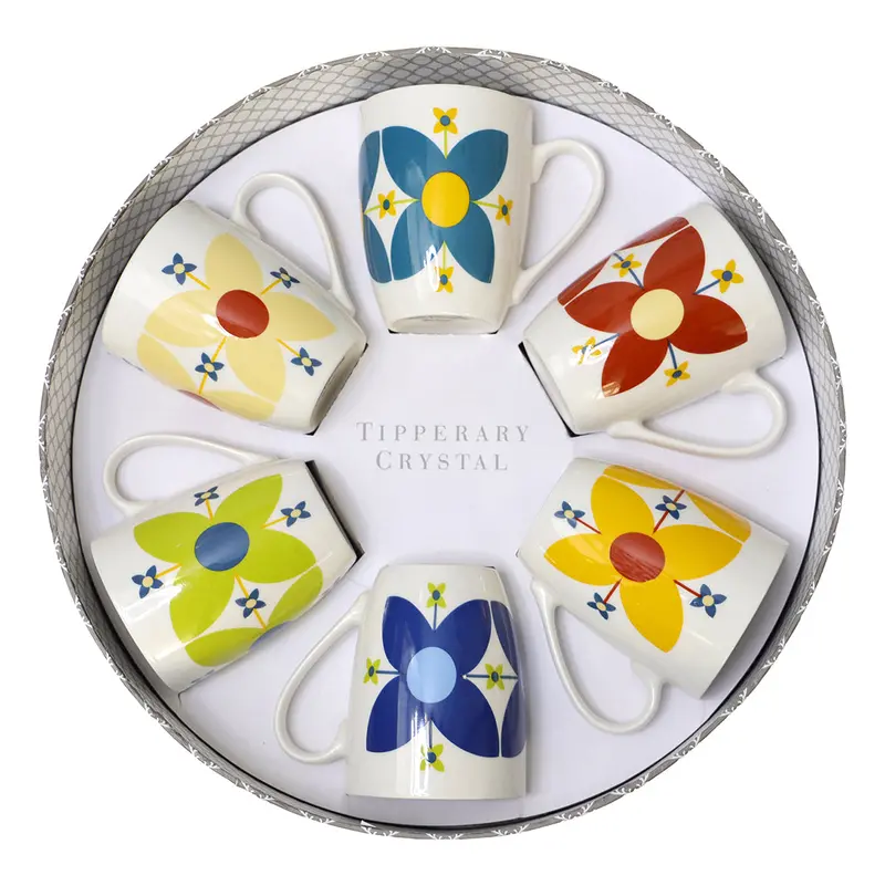 Tipperary Crystal Star Flowers Mug Collection – 6-Pack 1