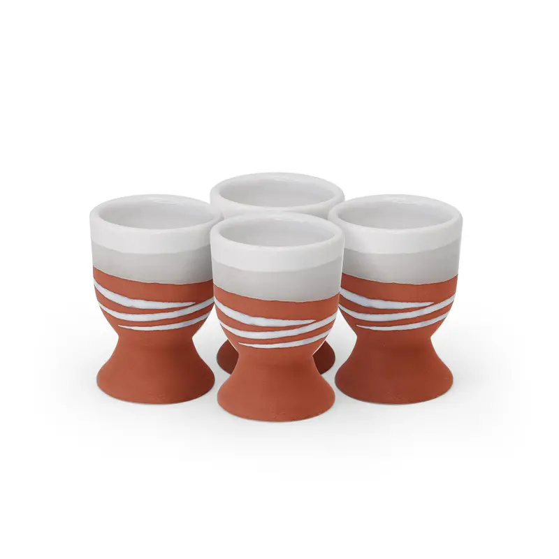 Tipperary Paul Maloney Terracotta Egg Cup Set – Pack Of 4 Hand-Thrown Cups 1