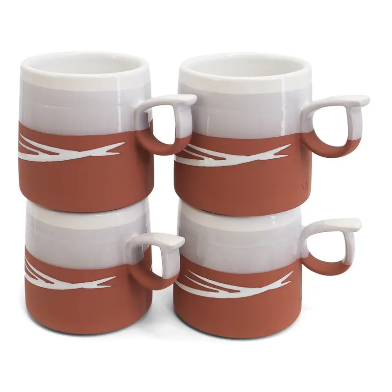 Tipperary Paul Maloney Terracotta Mug Set – 4-Piece Ceramic Mug Collection In Earthy Finish 1