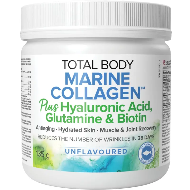 Total Body Marine Collagen Plus – Hyaluronic Acid, Glutamine & Biotin, 135G 1