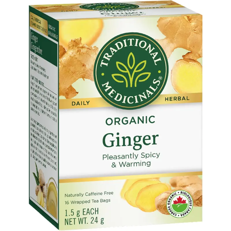 Traditional Medicinals Organic Ginger Herbal Tea – 16 Tea Bags 1