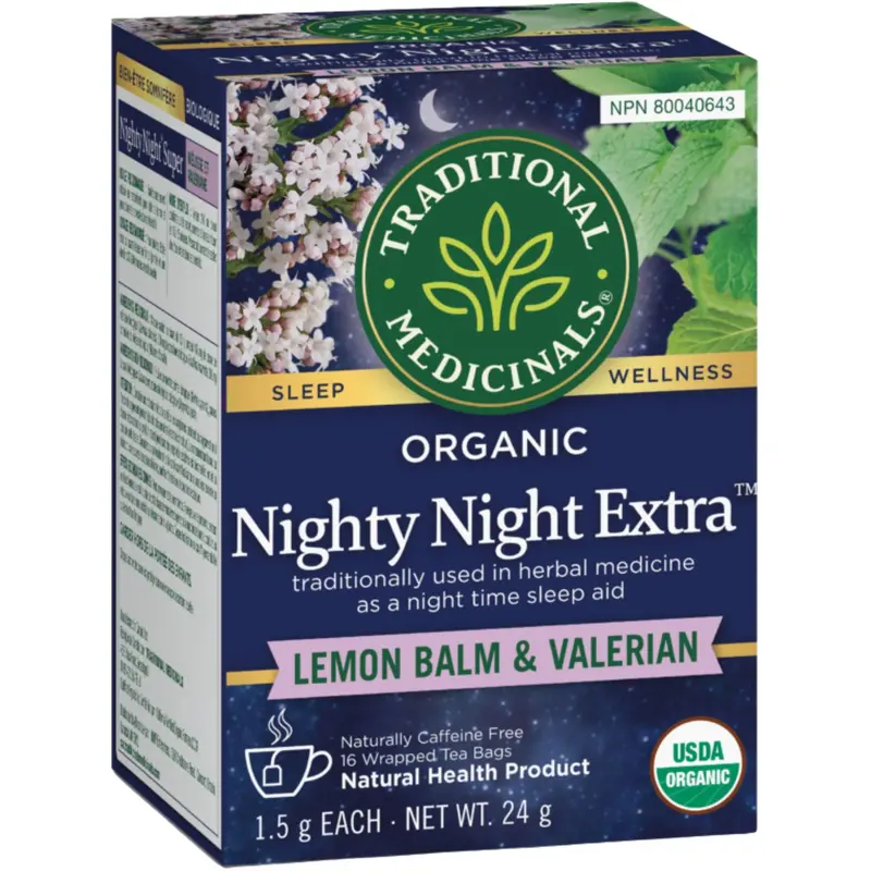 Traditional Medicinals Organic Nighty Night Extra Calming Tea – 16 Tea Bags 1