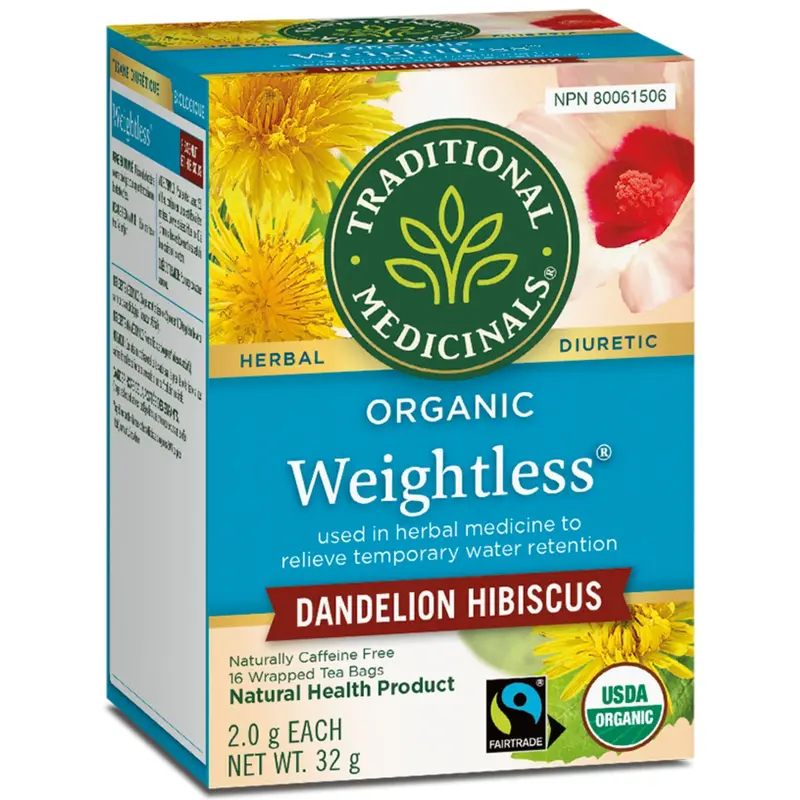 Traditional Medicinals Organic Weightless Tea – Dandelion & Hibiscus Blend, 16 Tea Bags 1