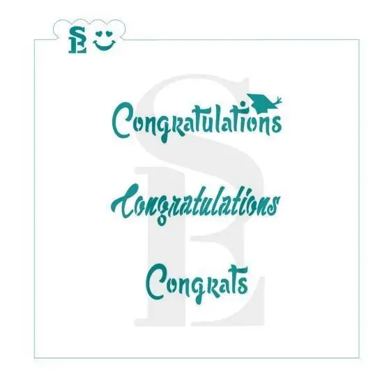 Triple-Use Congratulations Stencil Set 1