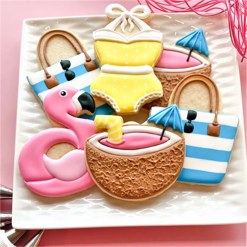 Tropical Pool Party Cookie Cutter Set – Swimwear, Floats & Summer Vibes 1