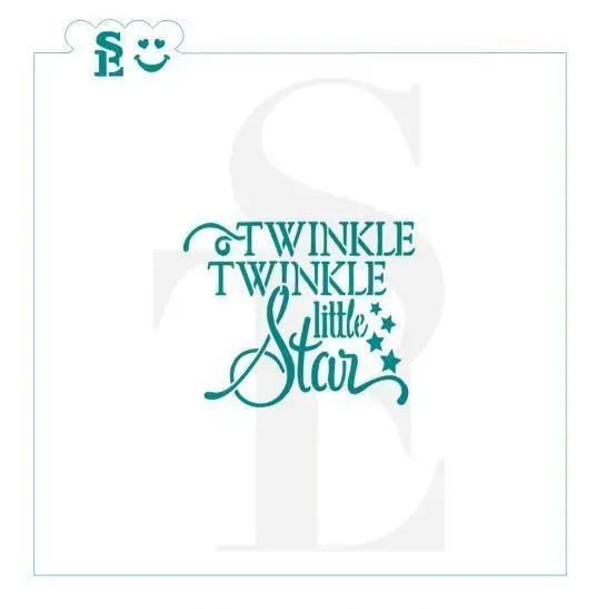 'Twinkle Twinkle Little Star' Rhyme Stencil 1