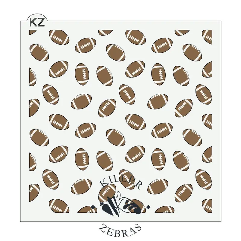 Two-Piece Football Design Stencil Set (Kz Style) 1