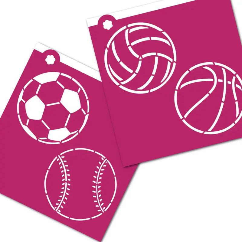 Two-Piece Sport Ball Stencil Set 1