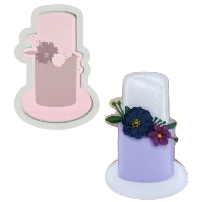 Two-Tier Wedding Cake Cookie Cutter 1