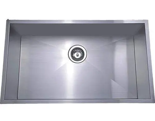 Undermount Stainless Steel Single-Bowl Kitchen Sink – Minimalist Square-Corner Design – 760Mm Width 1