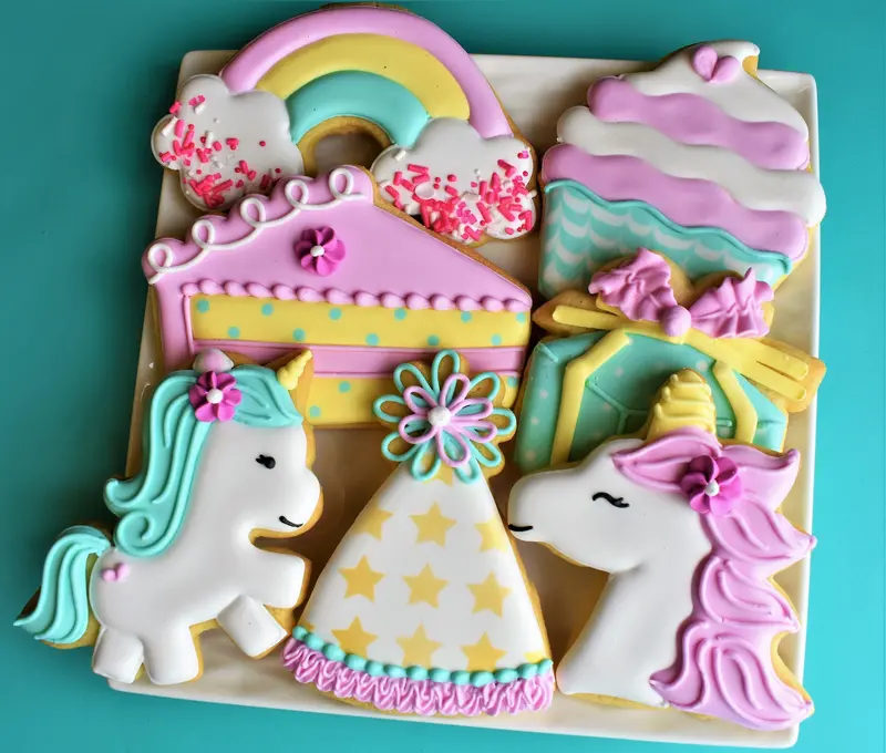 Unicorn Party Cookie Decorating Kit – Sparkly Themed Set For Kids & Celebrations 1