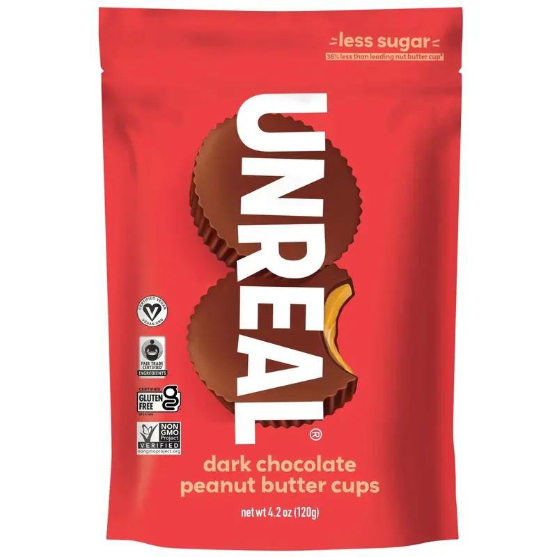 Unreal Dark Chocolate Peanut Butter Cups – 120G Dairy-Free, Gluten-Free Treat 1