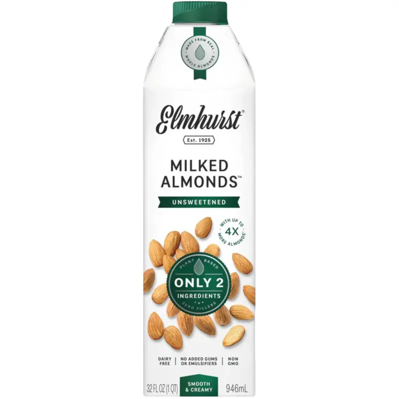Unsweetened Almond Milk – Elmhurst, 946 Ml Clean-Label Plant Milk 1