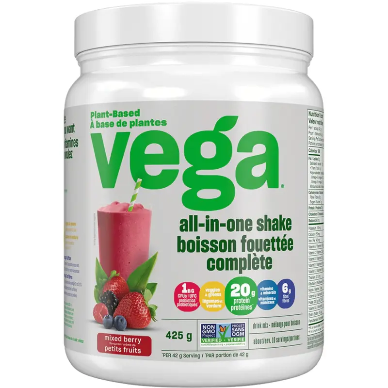 Vega All-In-One Plant-Based Nutrition Powder – Berry Flavor (425 G) 1