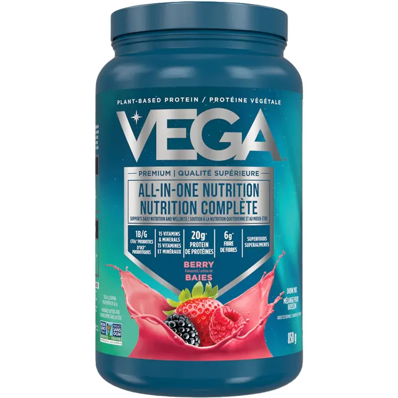 Vega All-In-One Plant-Based Nutrition Powder – Berry Flavor (850 G) 1