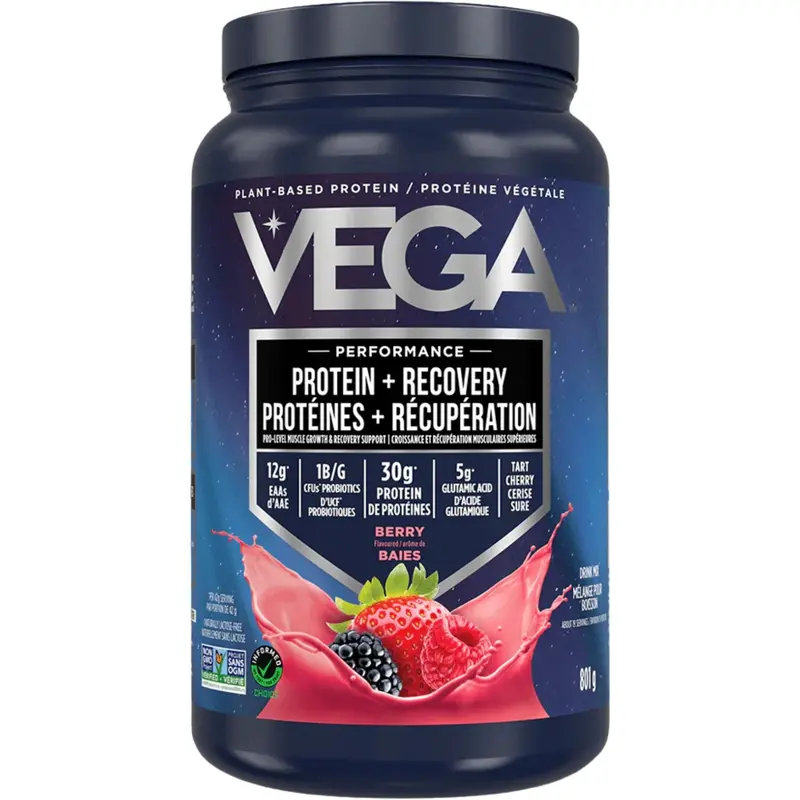 Vega Plant-Based Protein + Recovery Powder – Berry Flavor, 801G 1