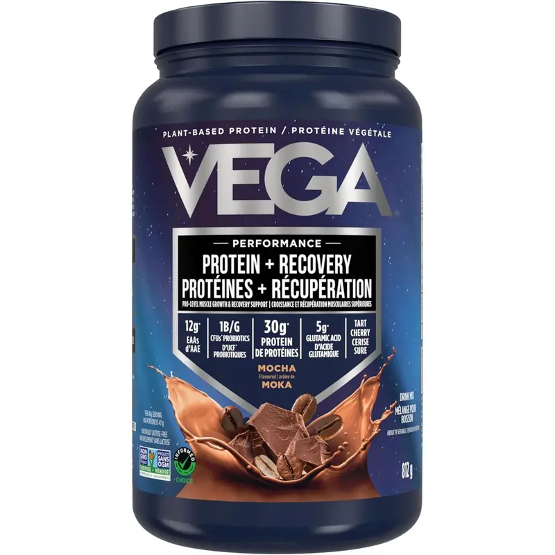 Vega Plant-Based Protein + Recovery Powder – Mocha Flavor, 812G 1