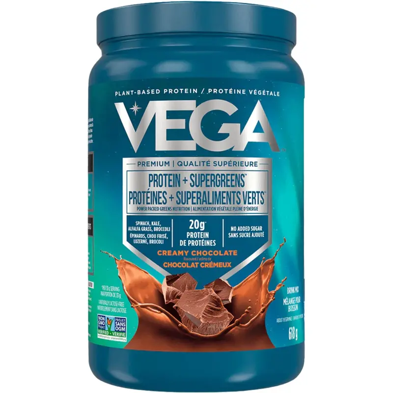 Vega Plant-Based Protein + Supergreens Powder – Chocolate Flavor (618 G) 1