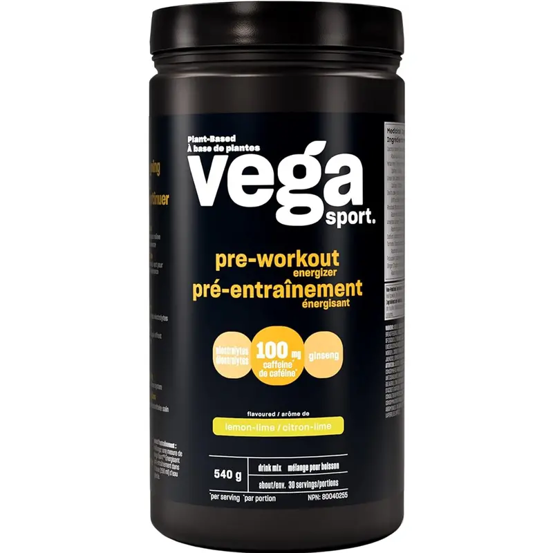 Vega Sport Pre-Workout Energizer – Lemon-Lime Flavor, 540G 1