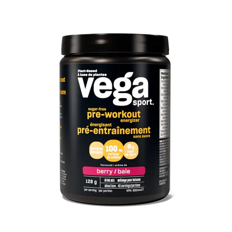 Vega Sport Sugar-Free Pre-Workout Energizer – Acai Berry Flavor, 128G 1