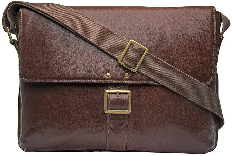 Vespucci Buffalo Leather Horizontal Messenger Bag 1
