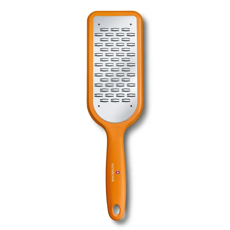 Victorinox Ribbon-Edge Kitchen Grater – Orange Handle, Multi-Function Stainless Steel 1