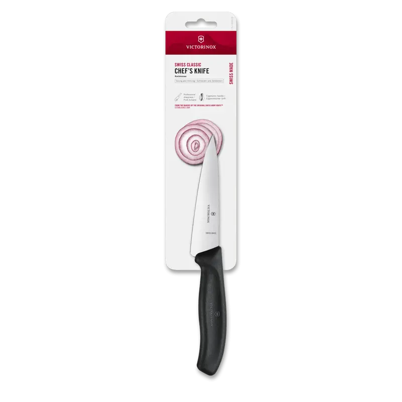 Victorinox Swiss Classic 12Cm Chef’S Knife – Compact Black-Handled Blade, Blister Pack 1