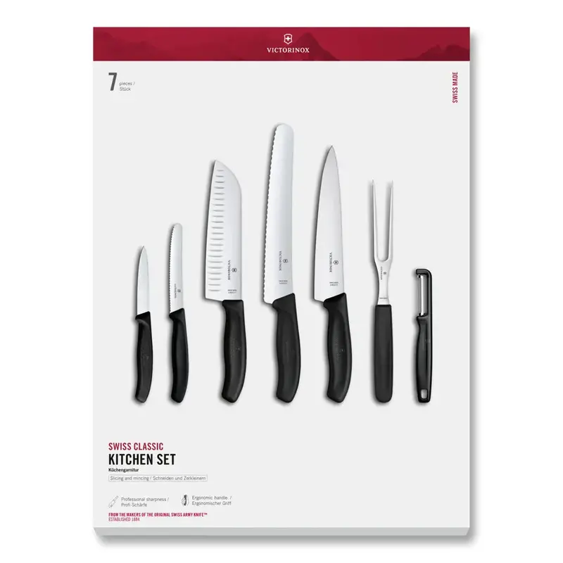 Victorinox Swiss Classic 7-Piece Black Kitchen Knife Set 1