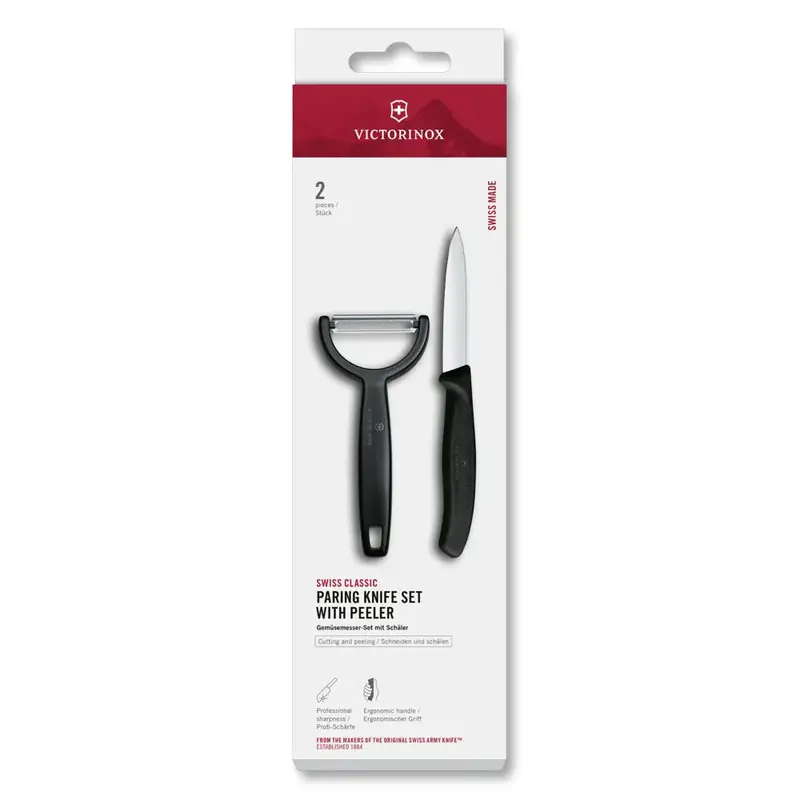 Victorinox Swiss Classic Black Paring Knife Set With Y-Peeler 1