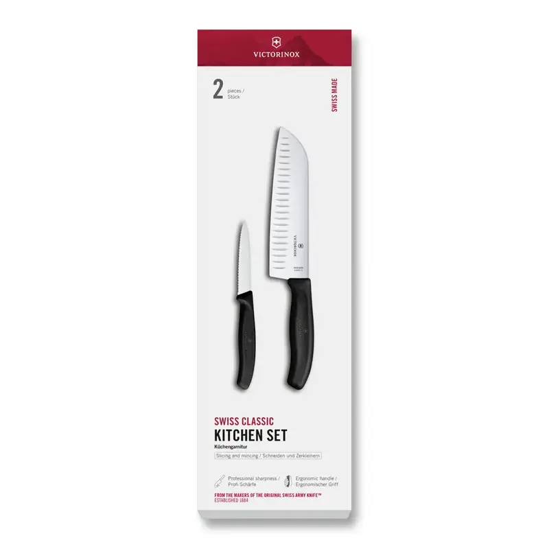 Victorinox Swiss Classic Combo Set – Paring + Santoku Knives (Black) 1