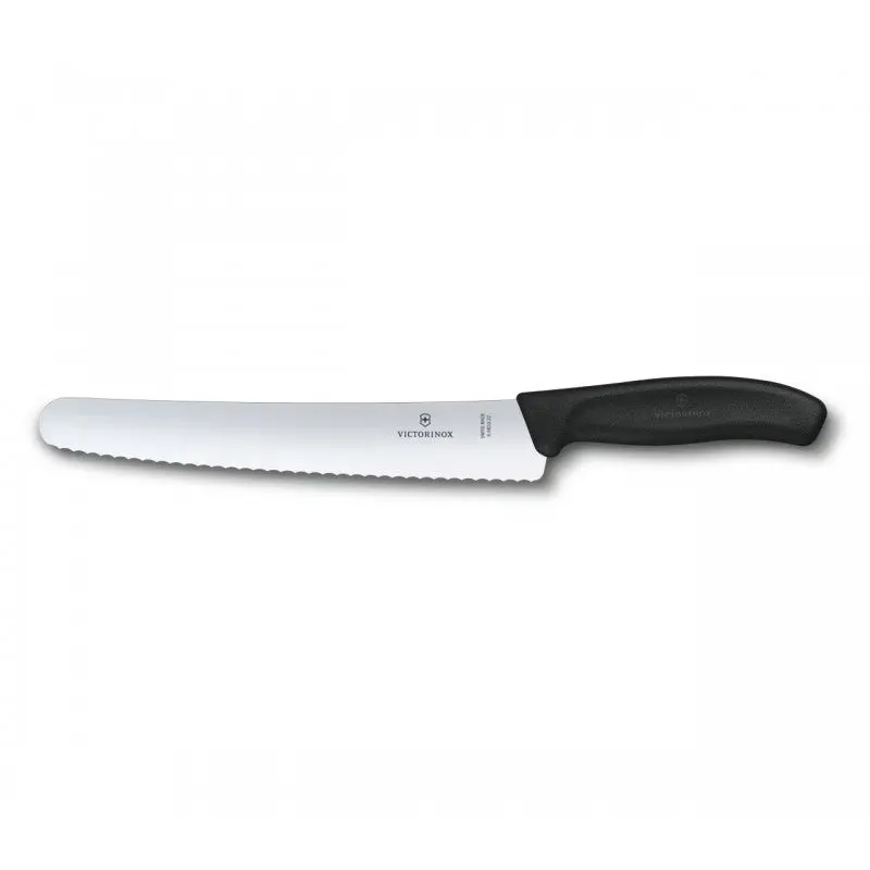 Victorinox Swiss Classic Serrated Bread & Pastry Knife – 22Cm, Black Handle (Blister Pack) 1