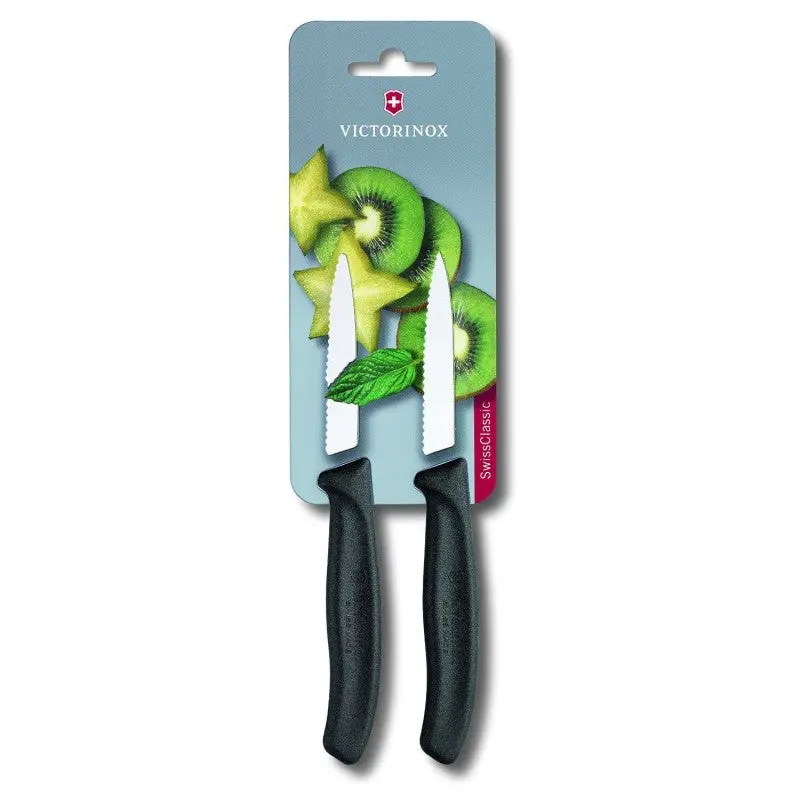 Victorinox Swiss Classic Serrated Paring Knife – 8Cm Black Twin Pack (Final Sale) 1