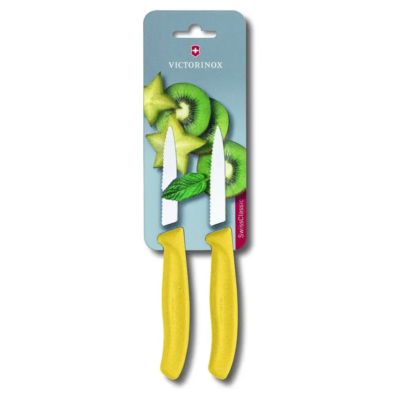 Victorinox Swiss Classic Serrated Paring Knife – 8Cm, Yellow Twin Pack 1