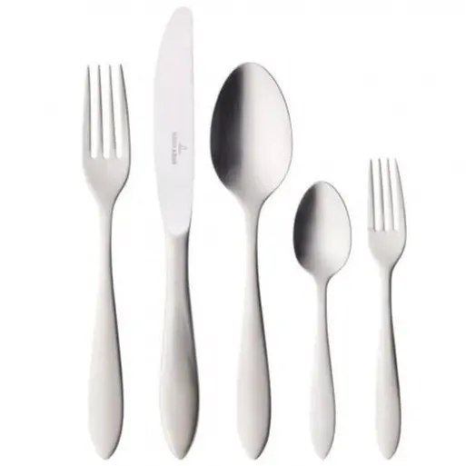 Villeroy & Boch Arthur Brushed 30-Piece Cutlery Set – Minimalist Stainless Steel Starter Set 1