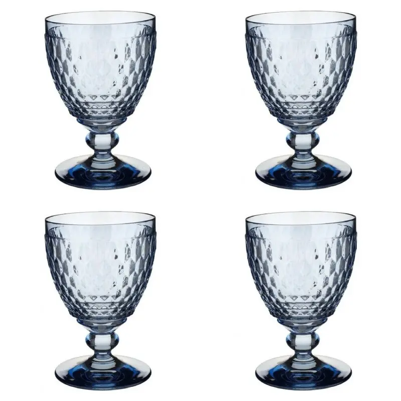 Villeroy & Boch Boston Coloured Red Wine Glasses – Sapphire Blue (Set Of 4) 1