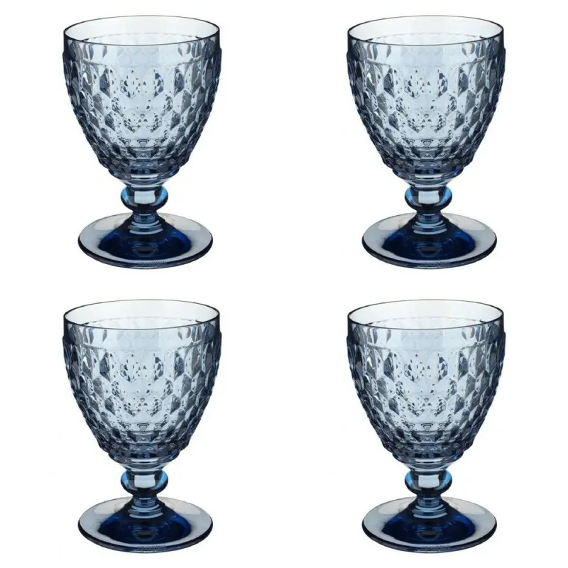 Villeroy & Boch Boston Coloured White Wine Glasses – Sapphire Blue (Set Of 4) 1