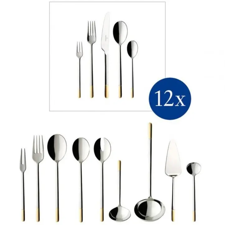 Villeroy & Boch Ella Gold-Accented 70-Piece Cutlery Set 1