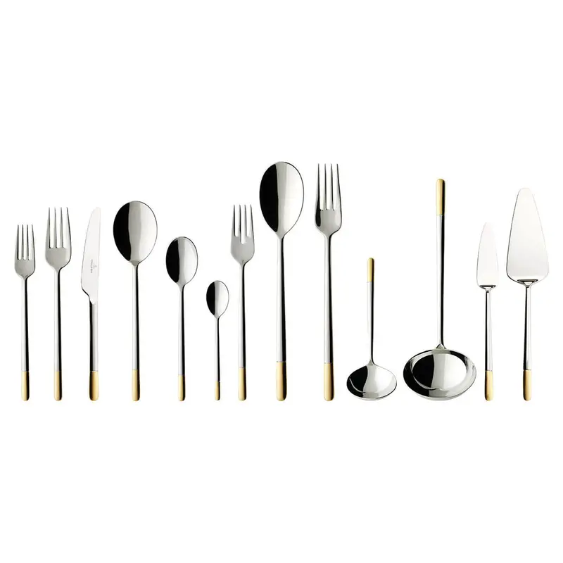 Villeroy & Boch Ella Gold-Trimmed 113-Piece Cutlery Collection 1