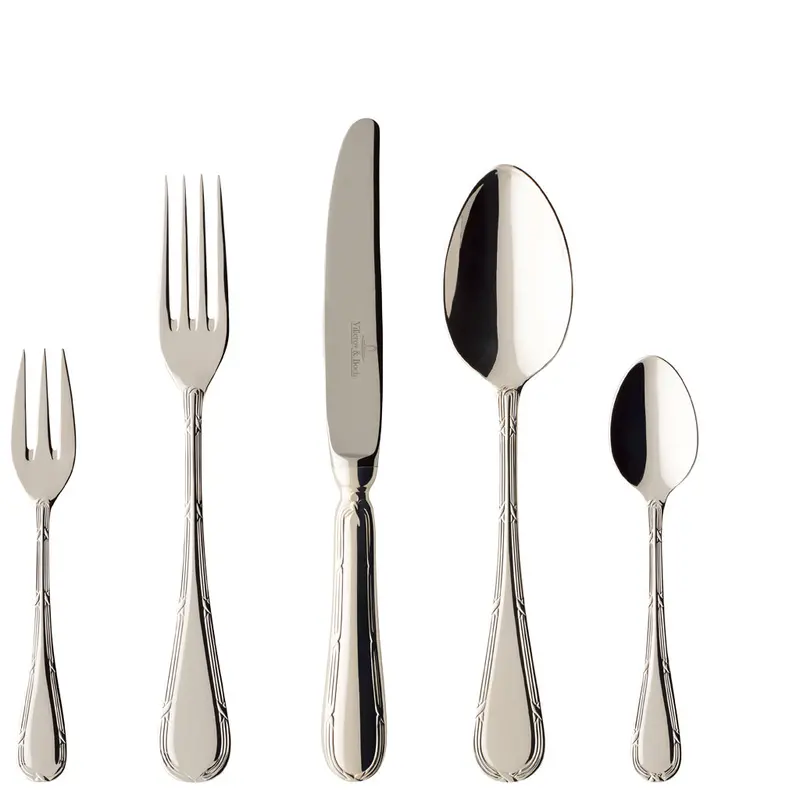 Villeroy & Boch Kreuzband Septfontaines 30-Piece Silver-Plated Cutlery Collection 1