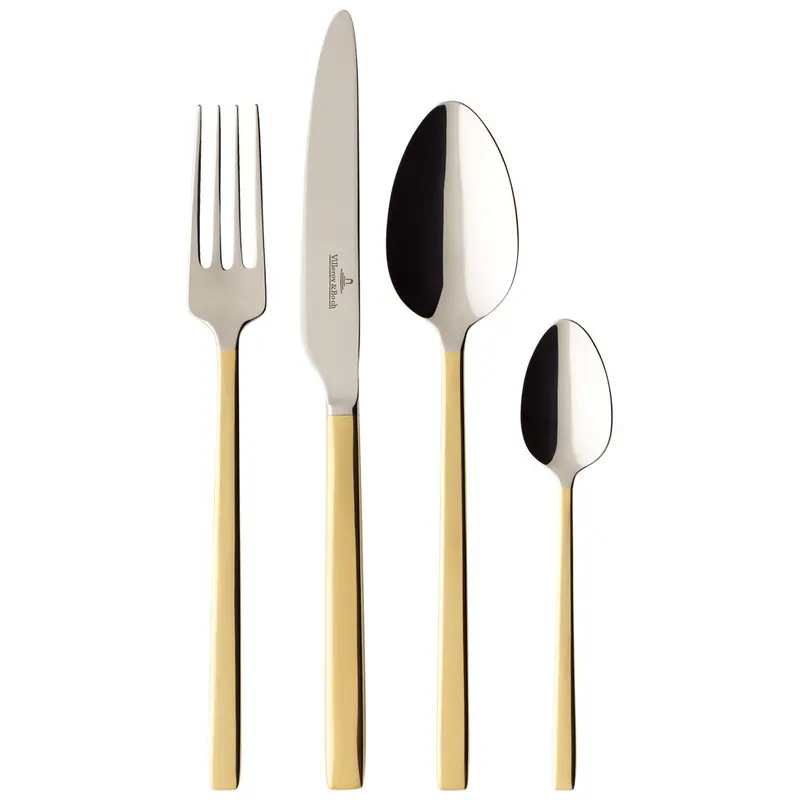 Villeroy & Boch La Classica 24-Piece Partially Gold-Plated Flatware Set 1