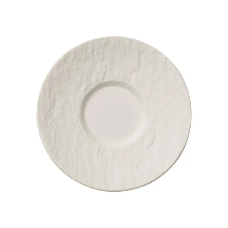 Villeroy & Boch Manufacture Rock Blanc Espresso Saucer – Minimalist White Ceramic Saucer 1