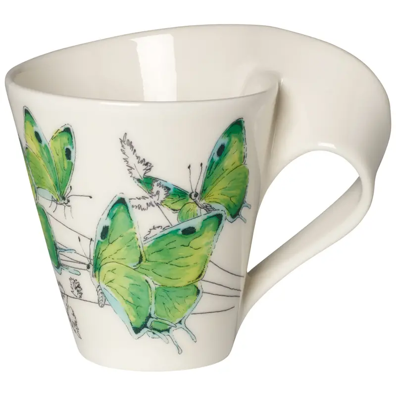 Villeroy & Boch New Wave Caffe Deep Green Hairstreak Mug – Gift-Boxed Ceramic 1
