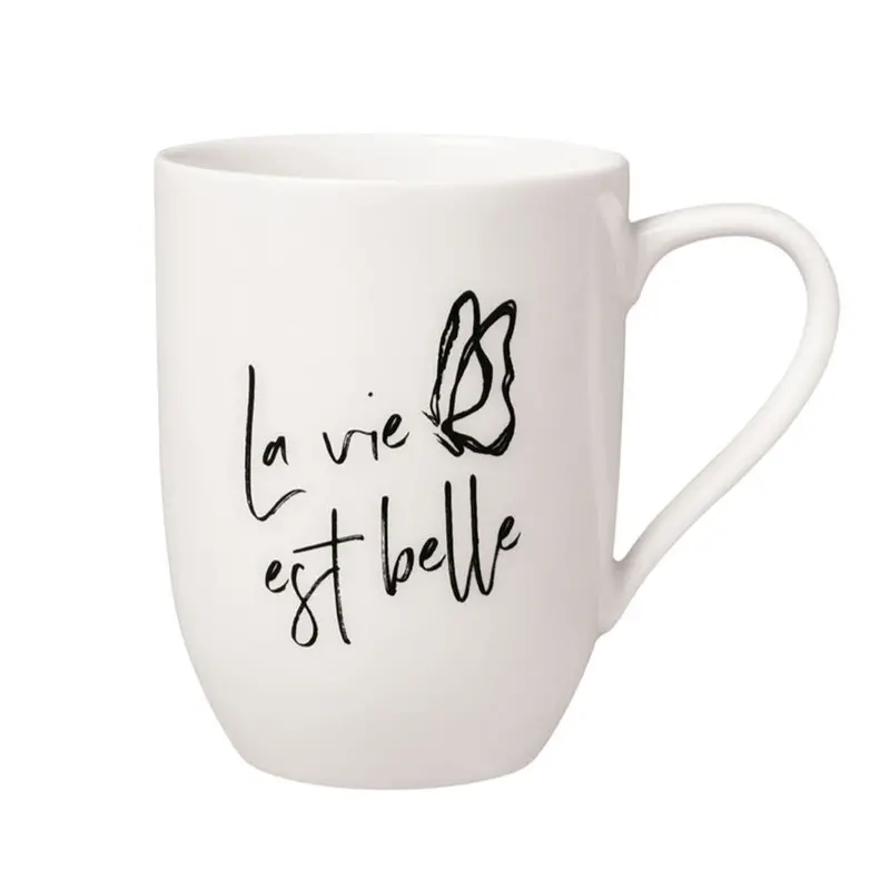 Villeroy & Boch Statement Lines Inspirational Mug – La Vie Est Belle 1