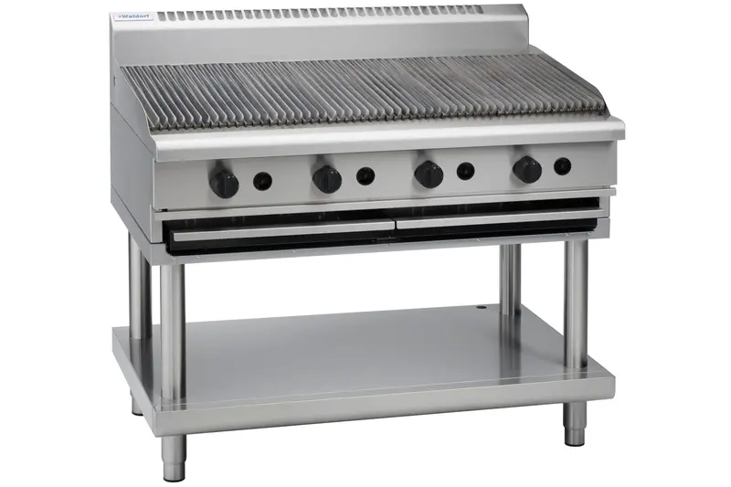 Waldorf 800 Series Chl8120G-B 1200Mm Low-Back Gas Chargrill Bench Model 1