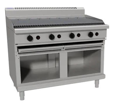 Waldorf 800 Series Chl8120G-Cb 1200Mm Low-Back Gas Chargrill With Cabinet Base 1