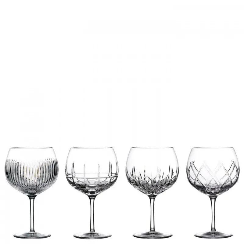 Waterford Crystal Gin Journey Balloon Tumbler Set – 4-Piece Mixed-Style Collection 1