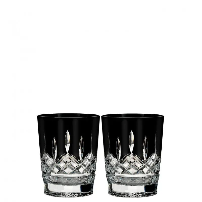 Waterford Crystal Lismore Black Tumbler Pair – Sleek Matte-Finish Drinkware 1