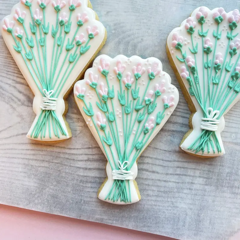 Wedding Bouquet Cookie Cutter Design 1