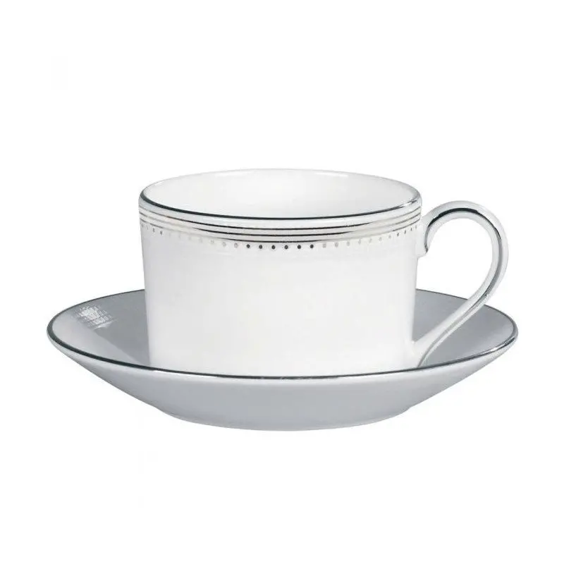 Wedgwood Vera Wang Grosgrain Teacup And Saucer Set (4-Piece) 1