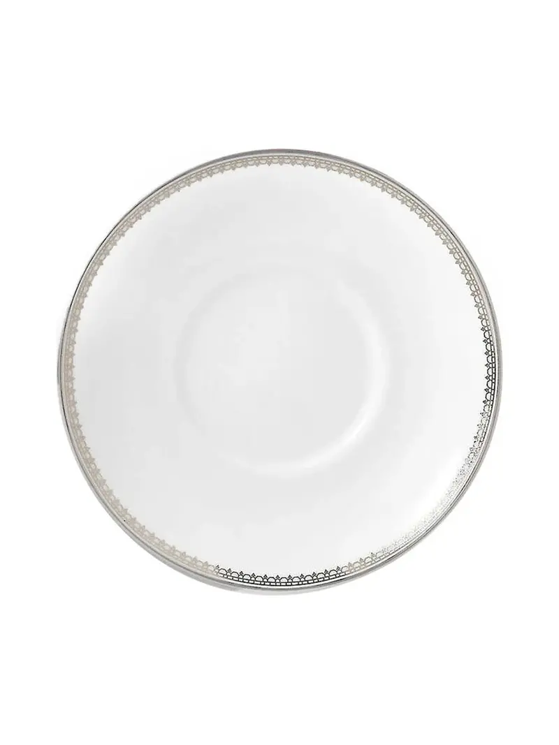 Wedgwood Vera Wang Lace Platinum Coffee Saucer – Single Piece (Final Sale) 1